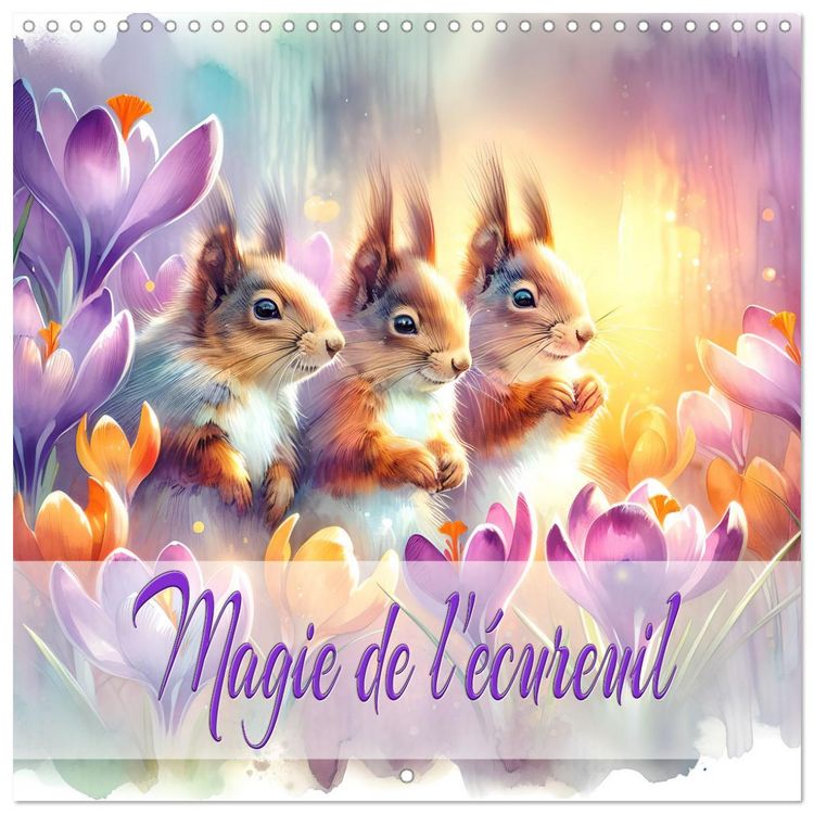 Produktbild: Magie de l'&eacute;cureuil (Calendrier mural carr&eacute; 2026 30x30 cm) Calendrier double avec une page pour vos prises de notes