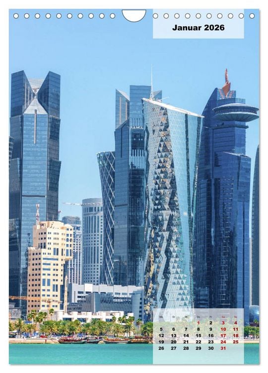 Produktbild: Doha Leuchtende Hauptstadt von Katar (Wandkalender 2026 DIN A4 hoch), CALVENDO Monatskalender