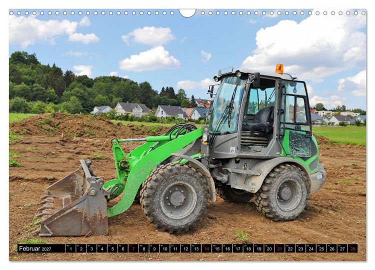 Produktbild: Baufahrzeuge auf der Baustelle (Wandkalender 2027 DIN A3 quer), CALVENDO Monatskalender