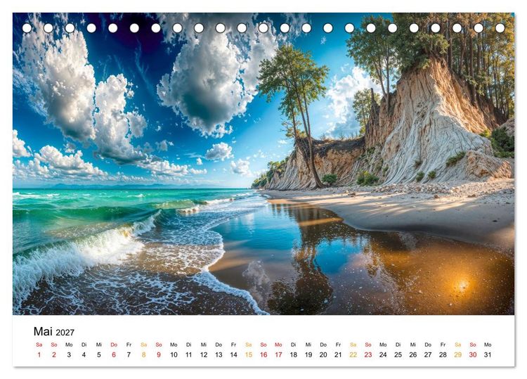Produktbild: Deutschland - zwischen Bergen und Meeren (Tischkalender 2027 DIN A5 quer), CALVENDO Monatskalender