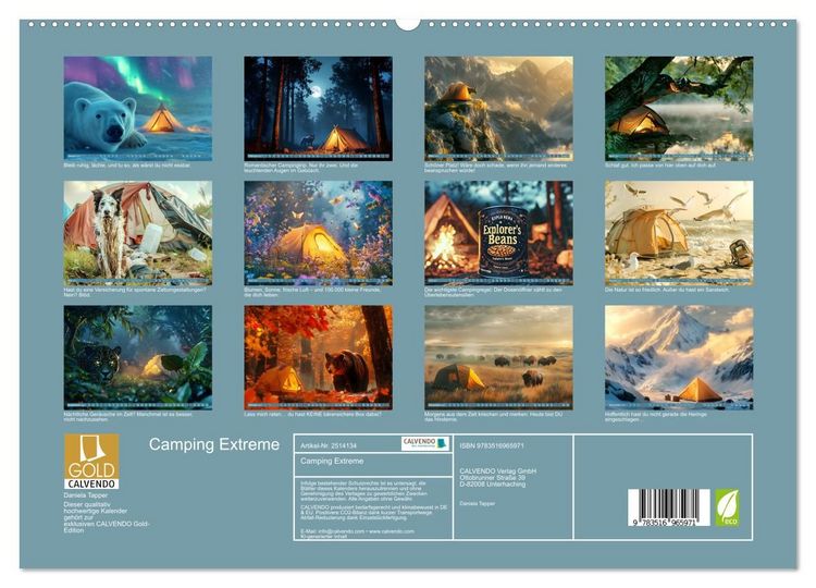 Produktbild: Camping Extreme (hochwertiger Premium Wandkalender 2027 DIN A2 quer), Kunstdruck in Hochglanz