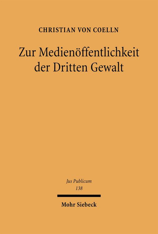 Produktbild: Zur Medien&ouml;ffentlichkeit der Dritten Gewalt