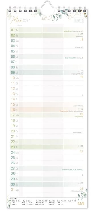 Produktbild: Planer f&uuml;r Zwei kompakt 26/27 Wand-Kalender [Blattgold]
