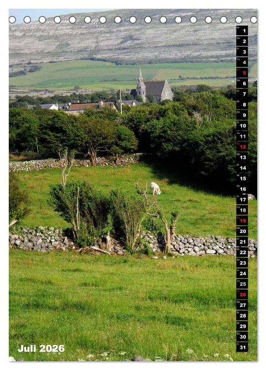 Produktbild: Traumhaftes Irland (Tischkalender 2026 DIN A5 hoch), CALVENDO Monatskalender