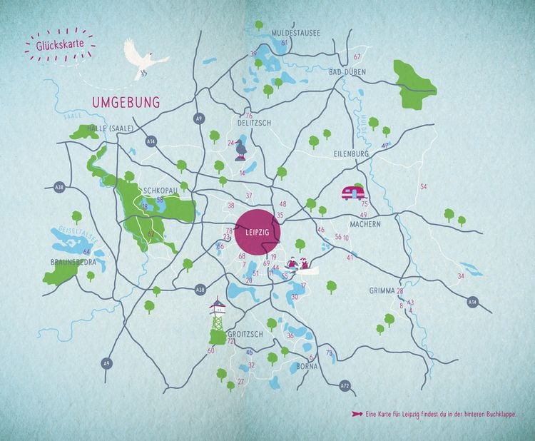 Produktbild: Blaue Glücksorte in und um Leipzig
