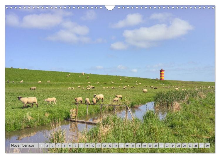 Produktbild: Wundersch&ouml;ne Nordsee - Faszinierende K&uuml;stenlandschaften (Wandkalender 2026 DIN A3 quer), CALVENDO Monatskalender
