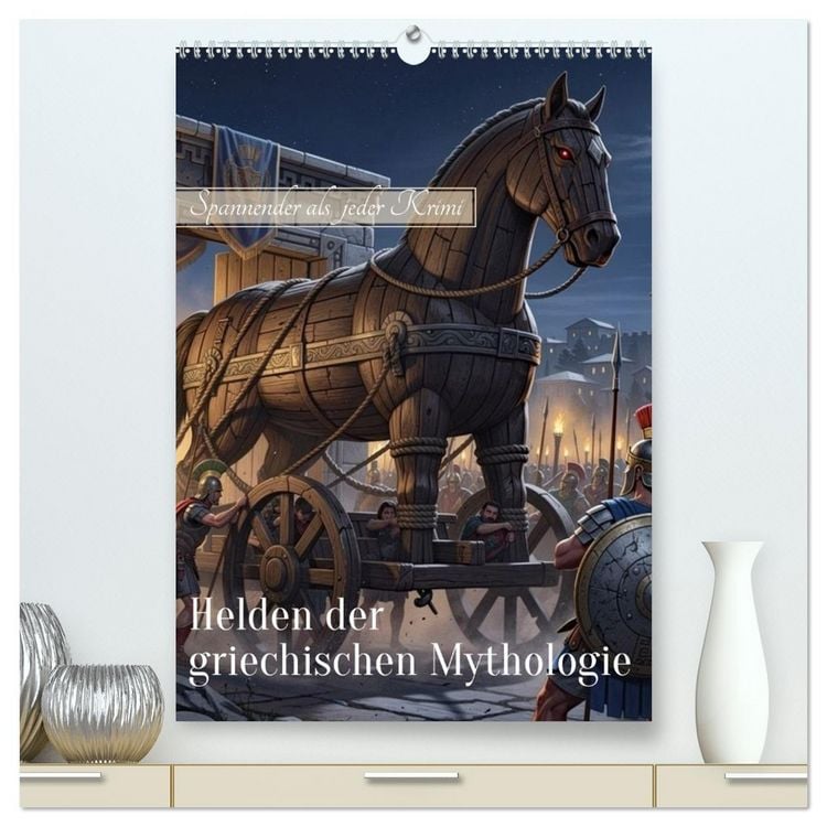 Produktbild: Helden der griechischen Mythologie (hochwertiger Premium Wandkalender 2027 DIN A2 hoch), Kunstdruck in Hochglanz