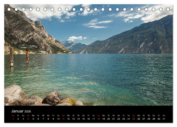 Produktbild: Die sch&ouml;nste Seite am Gardasee (Tischkalender 2026 DIN A5 quer), CALVENDO Monatskalender