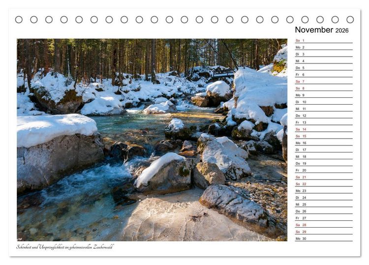 Produktbild: Rund um den Hintersee und Zauberwald (Tischkalender 2026 DIN A5 quer), CALVENDO Monatskalender