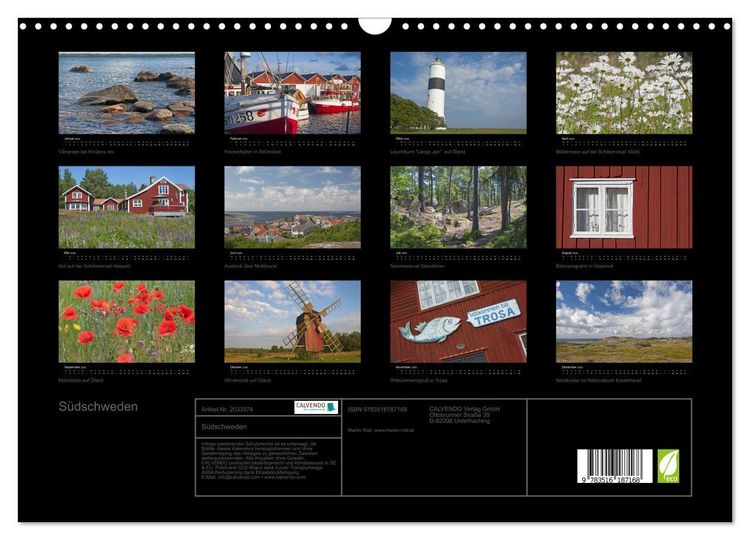 Produktbild: S&uuml;dschweden (Wandkalender 2026 DIN A3 quer), CALVENDO Monatskalender