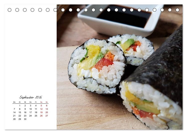 Produktbild: Sashimi und Sushi. Japans K&ouml;stlichkeiten (Tischkalender 2026 DIN A5 quer), CALVENDO Monatskalender