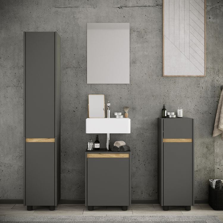 Produktbild: 4-tlg. Badm&ouml;bel Set Komplett Badschrank Cosila M