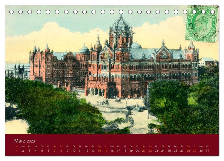 Produktbild: Altes Indien um 1900 (Tischkalender 2026 DIN A5 quer), CALVENDO Monatskalender