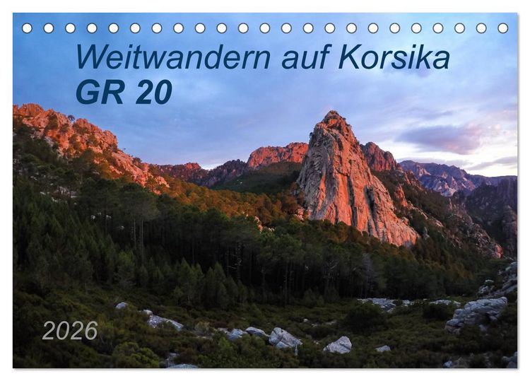Produktbild: Weitwandern auf Korsika GR 20 (Tischkalender 2026 DIN A5 quer), CALVENDO Monatskalender