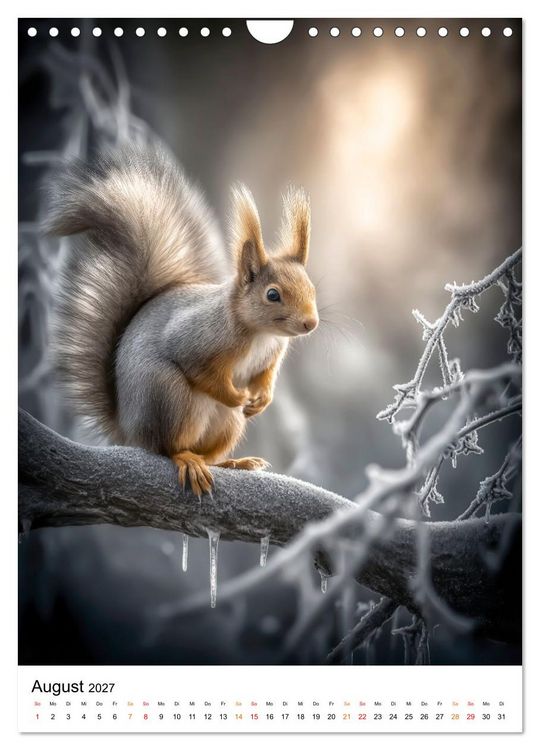 Produktbild: Tiere im Winter - eisige Eleganz (Wandkalender 2027 DIN A4 hoch), CALVENDO Monatskalender