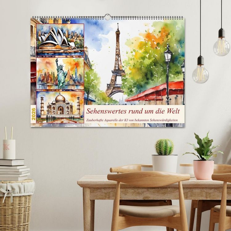 Produktbild: Sehenswertes rund um die Welt (Wandkalender 2026 DIN A2 quer), CALVENDO Monatskalender