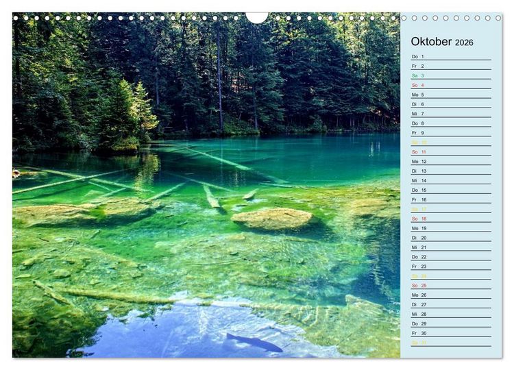 Produktbild: Gr&uuml;ezi . Landschaften in der Schweiz Planer (Wandkalender 2026 DIN A3 quer), CALVENDO Monatskalender