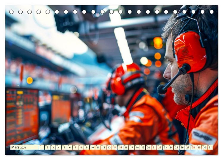 Produktbild: Boxenstopp - eingespieltes Team (Tischkalender 2026 DIN A5 quer), CALVENDO Monatskalender