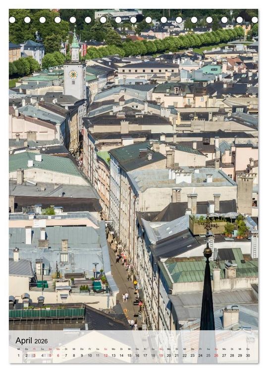 Produktbild: SALZBURG Grandiose Ausblicke (Tischkalender 2026 DIN A5 hoch), CALVENDO Monatskalender