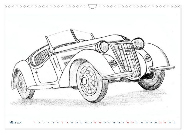 Produktbild: Vintage Sports Cars (Wandkalender 2026 DIN A3 quer), CALVENDO Monatskalender