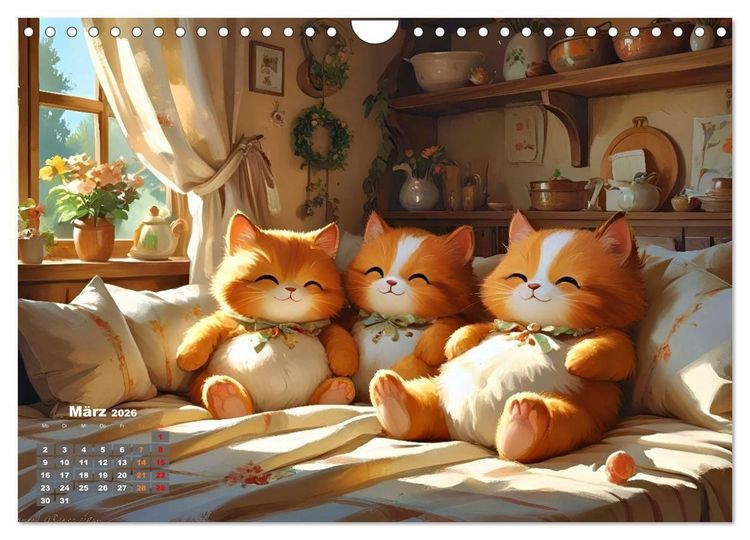 Produktbild: Kuscheliges & Knuddeliges (Wandkalender 2026 DIN A4 quer), CALVENDO Monatskalender
