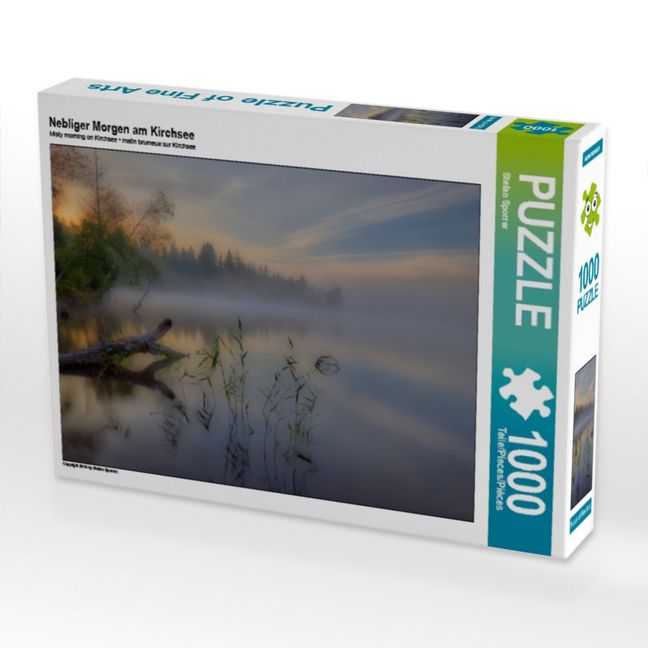 Produktbild: CALVENDO Puzzle Nebliger Morgen am Kirchsee 1000 Teile Puzzle quer | 1000 Teile Lege-Gr&ouml;&szlig;e 64 &times; 48 cm Foto-Puzzle f&uuml;r gl&uuml;ckliche Stunden