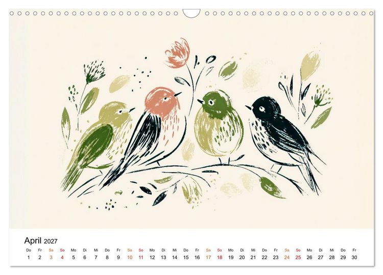 Produktbild: Ein Jahr in sanften Farben (Wandkalender 2027 DIN A3 quer), CALVENDO Monatskalender