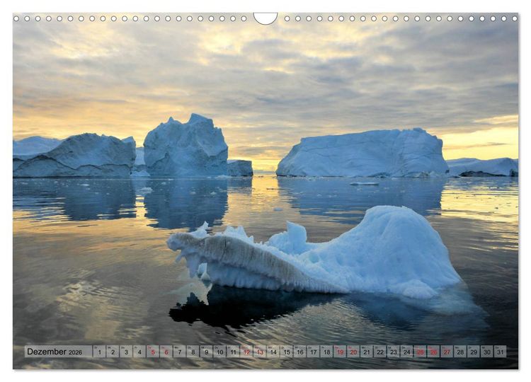 Produktbild: Gr&ouml;nland: Eisberge in der Disko Bucht (Wandkalender 2026 DIN A3 quer), CALVENDO Monatskalender
