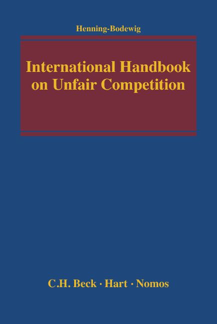 Produktbild: International Handbook on Unfair Competition