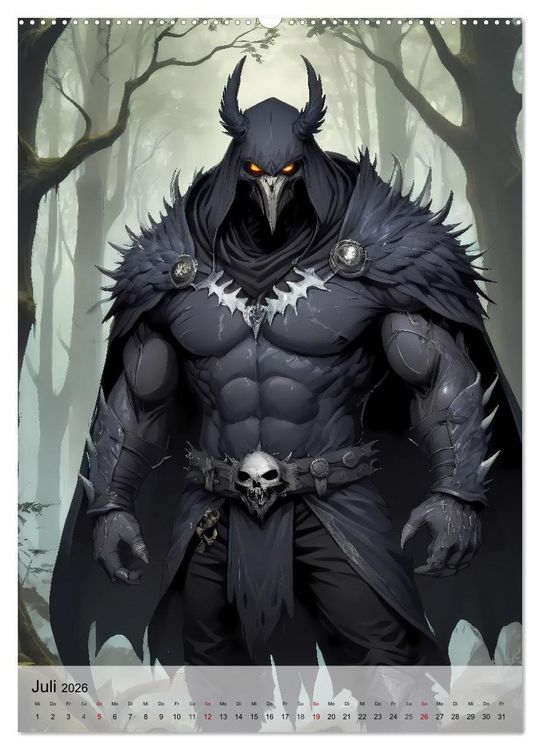 Produktbild: Beasts - Edle Krieger und verruchte B&ouml;sewichte (Wandkalender 2026 DIN A2 hoch), CALVENDO Monatskalender