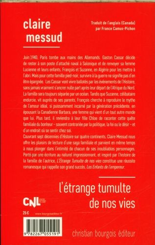Produktbild: L'&eacute;trange tumulte de nos vies
