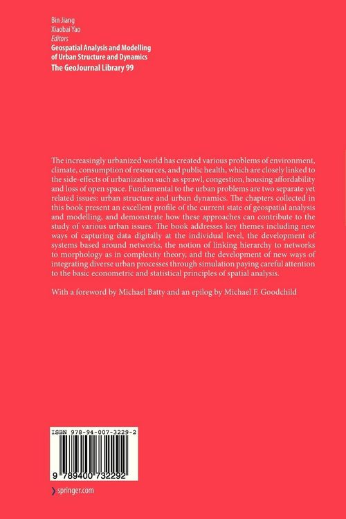 Produktbild: Geospatial Analysis and Modelling of Urban Structure and Dynamics