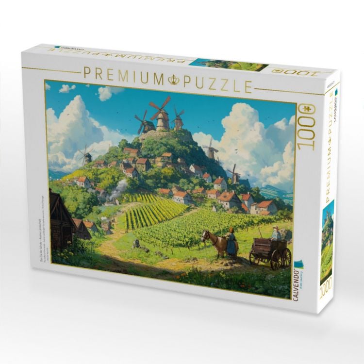 Produktbild: CALVENDO Puzzle Das Tal der Winde - Anime Landschaft | 1000 Teile Lege-Gr&ouml;&szlig;e 64x48cm Foto-Puzzle f&uuml;r gl&uuml;ckliche Stunden