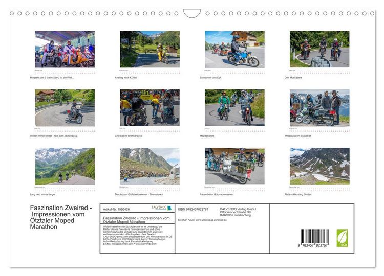 Produktbild: Faszination Zweirad - Impressionen vom &Ouml;tztaler Moped Marathon (Wandkalender 2026 DIN A3 quer), CALVENDO Monatskalender