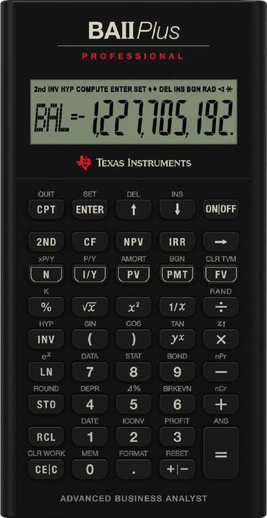 Produktbild: TEXAS INSTRUMENTS Finanzrechner TI-BA II Plus Professional