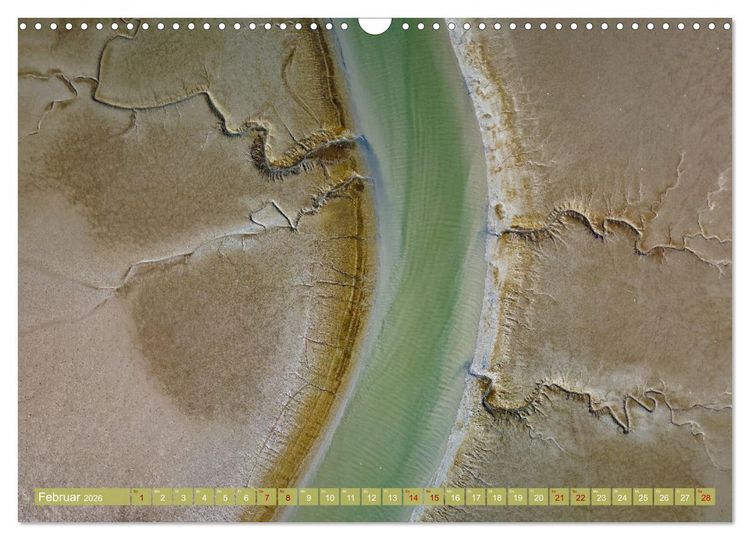Produktbild: neunziggrad I photoart: das wattenmeer von oben (Wandkalender 2026 DIN A3 quer), CALVENDO Monatskalender