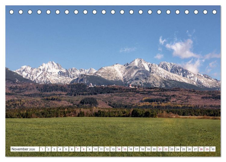Produktbild: Slowakei - Die Sch&ouml;nheit der Tatra Gebirge (Tischkalender 2026 DIN A5 quer), CALVENDO Monatskalender