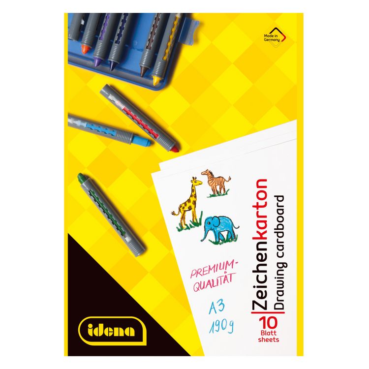 Produktbild: Idena Bundle Zeichenbl&ouml;cke 10 Blatt 190g/m&sup2; DIN A3, 3er Pack