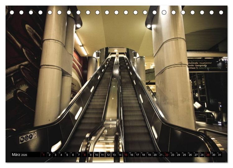 Produktbild: U-Bahn-Stationen Hannover (Tischkalender 2026 DIN A5 quer), CALVENDO Monatskalender