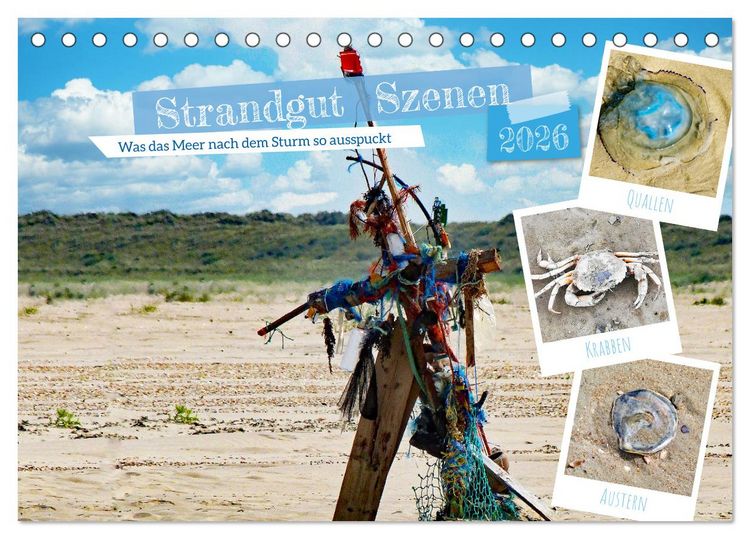 Produktbild: Strandgut Szenen (Tischkalender 2026 DIN A5 quer), CALVENDO Monatskalender