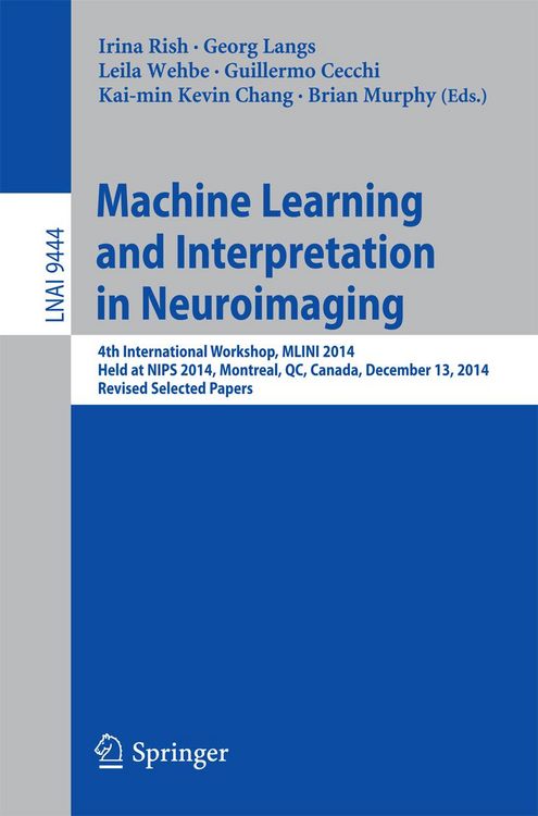 Produktbild: Machine Learning and Interpretation in Neuroimaging
