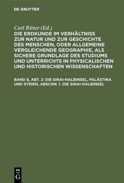 Produktbild: Die Sinai-Halbinsel, Pal&auml;stina und Syrien, Abschn. 1. Die Sinai-Halbinsel