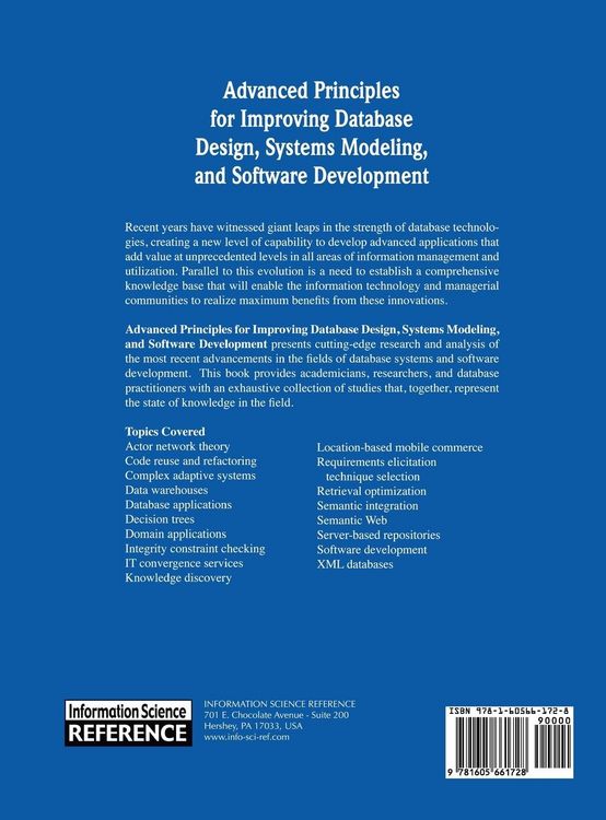 Produktbild: Advanced Principles for Improving Database Design, Systems Modeling, and Software Development