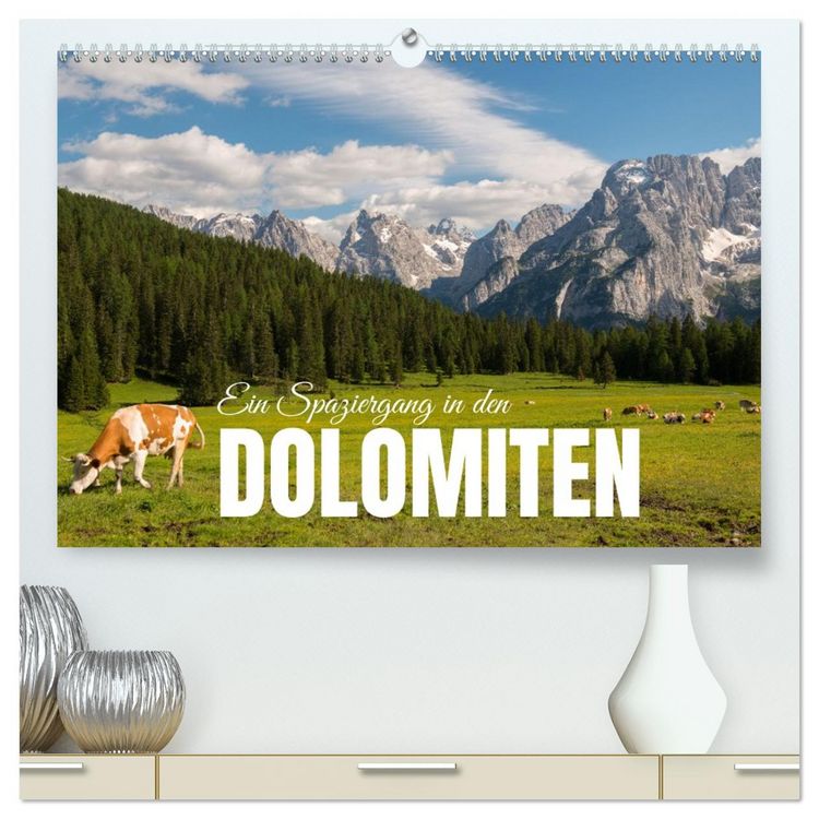 Produktbild: Ein Spaziergang in den Dolomiten (hochwertiger Premium Wandkalender 2026 DIN A2 quer), Kunstdruck in Hochglanz