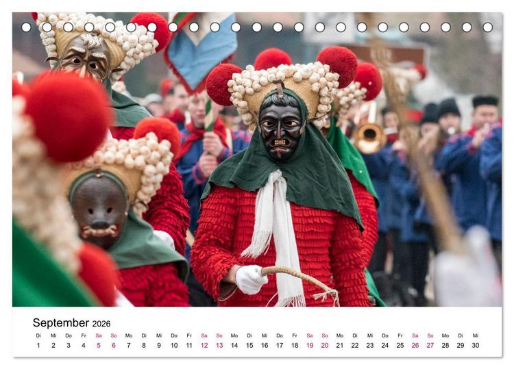 Produktbild: Die Elzacher Fastnacht (Tischkalender 2026 DIN A5 quer), CALVENDO Monatskalender