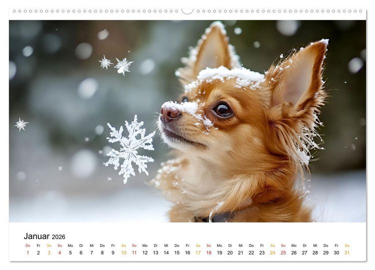 Produktbild: Chihuahua - kleine Energieb&uuml;ndel (hochwertiger Premium Wandkalender 2026 DIN A2 quer), Kunstdruck in Hochglanz