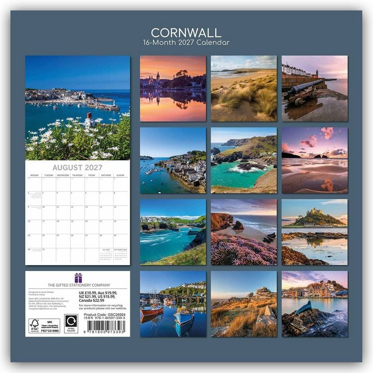 Produktbild: Cornwall 2027 &ndash; 16-Monatskalender