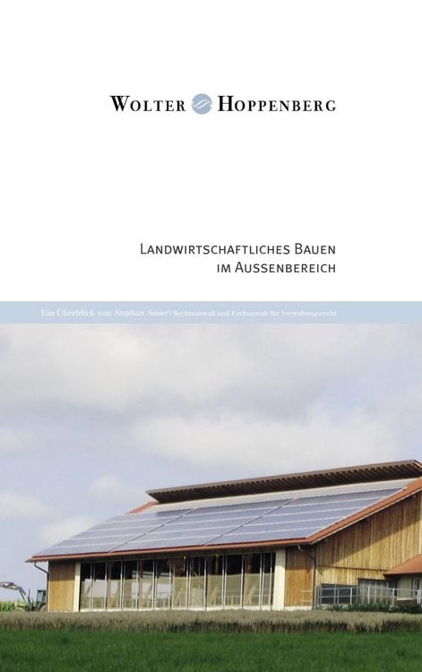 Produktbild: Landwirtschaftliches Bauen im Au&szlig;enbereich