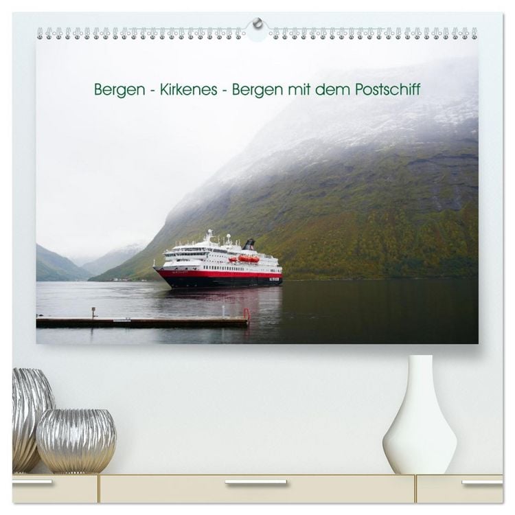Produktbild: Bergen - Kirkenes - Bergen mit dem Postschiff (hochwertiger Premium Wandkalender 2026 DIN A2 quer), Kunstdruck in Hochglanz
