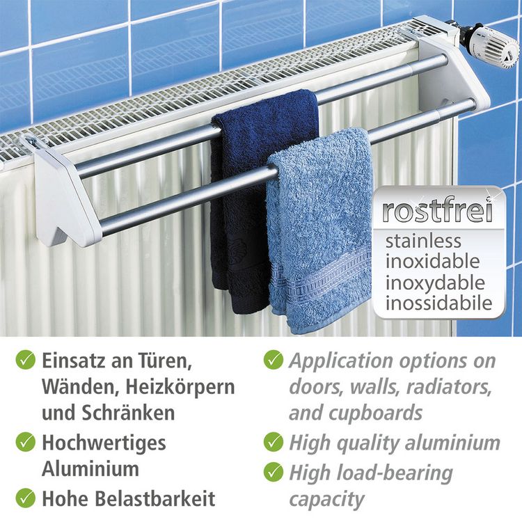 Produktbild: Heizk&ouml;rper-W&auml;schetrockner Mod. Twin, ausziehbar, ausziehbar